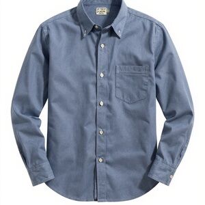 J. Crew Men's Blue Button-Down Broken-In Button-Down Oxford Shirt Size M